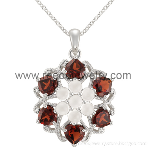 P008 Elegant Pendant Design Sterling Silver CZ Pendant Jewelry